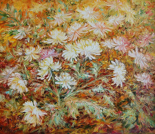 Oil painting Chrysanthemum paradise Artim Olga