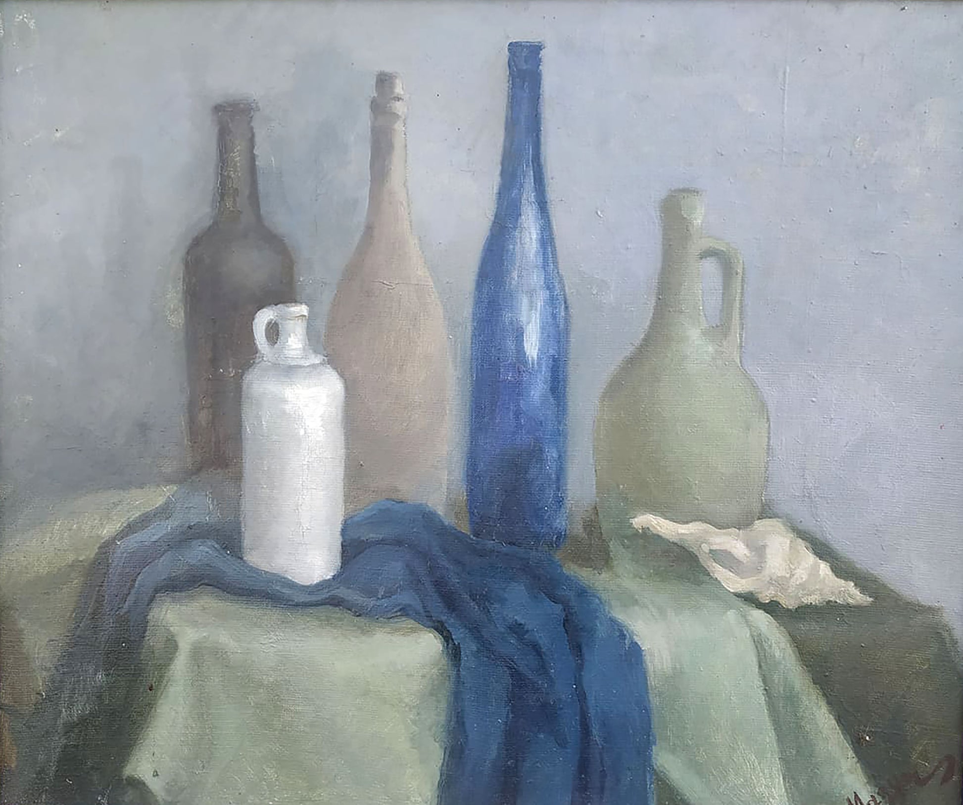 Oil painting Still life with bottles Mazur Maksym Volodymyrovych