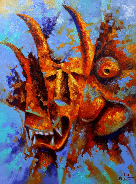 Oil painting Orange demons Sergey Voichenko