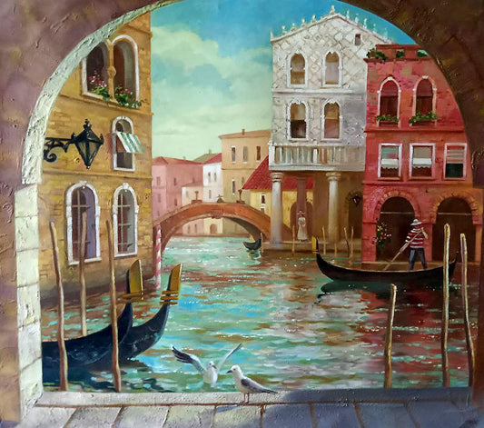 Oil painting Morning in Venice Anatoly Borisovich Tarabanov