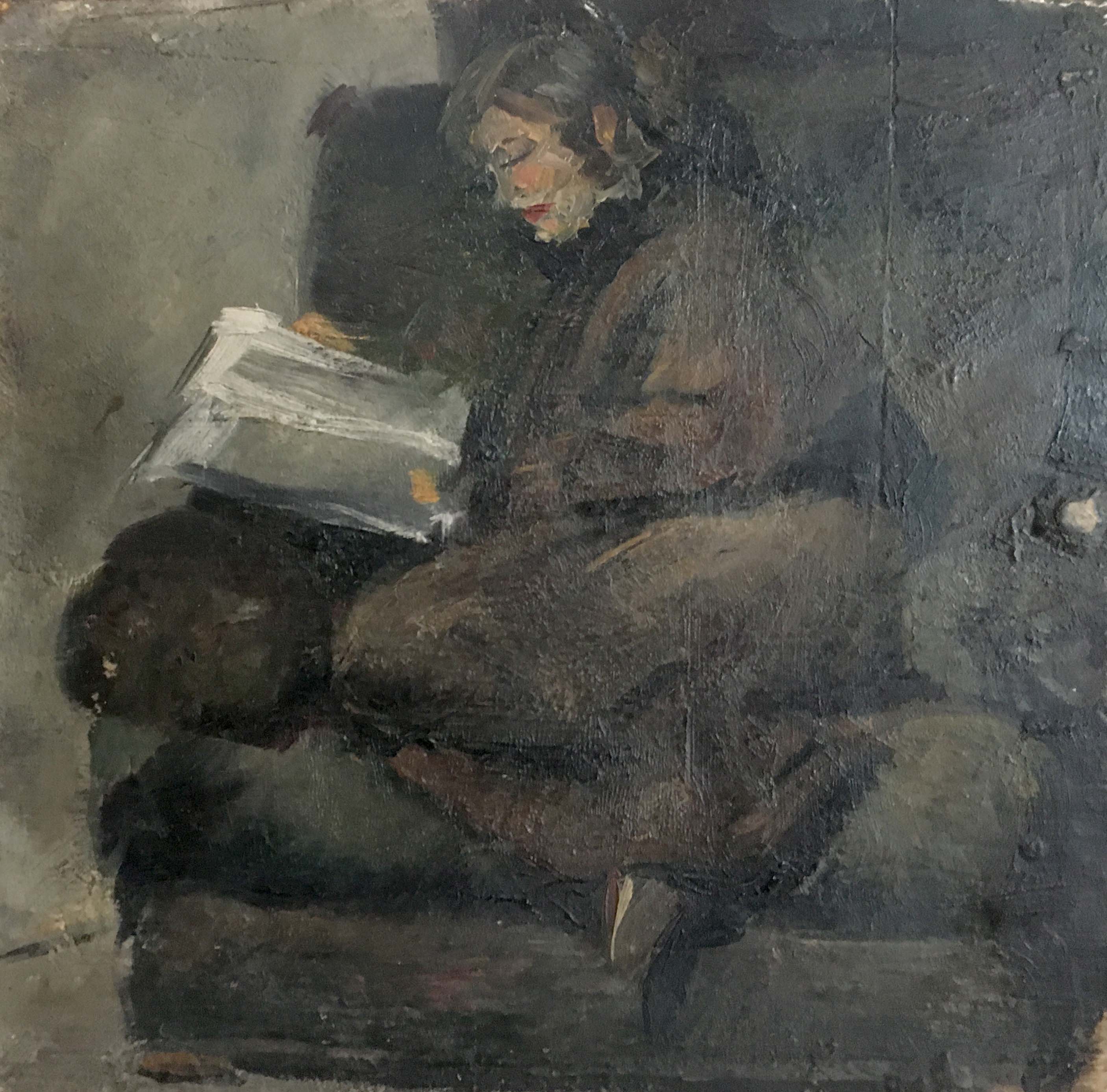 Oil painting Woman reading Ryangina S. V.