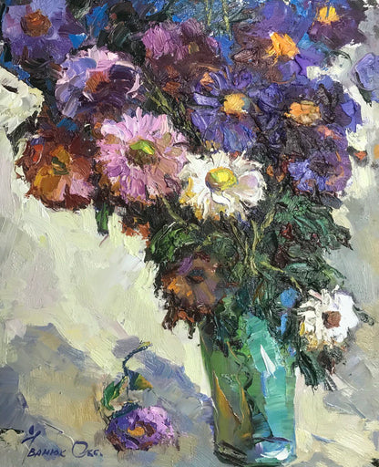 Oil painting Asters Ivanyuk Oksana