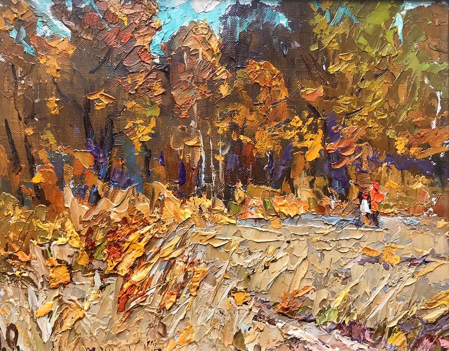 Oil painting Autumn Park Ivanyuk Alex