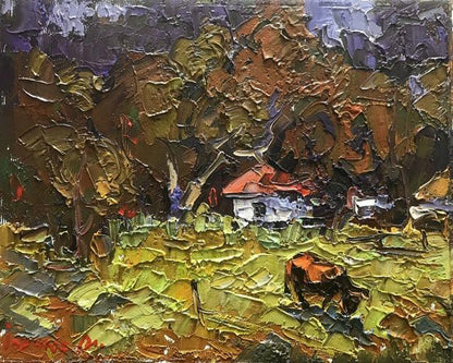 Oil painting At the edge of the forest Ivanyuk Alex