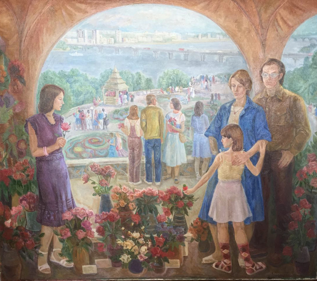 Oil painting Floral exhibition Barannikova Galina Georgievna
