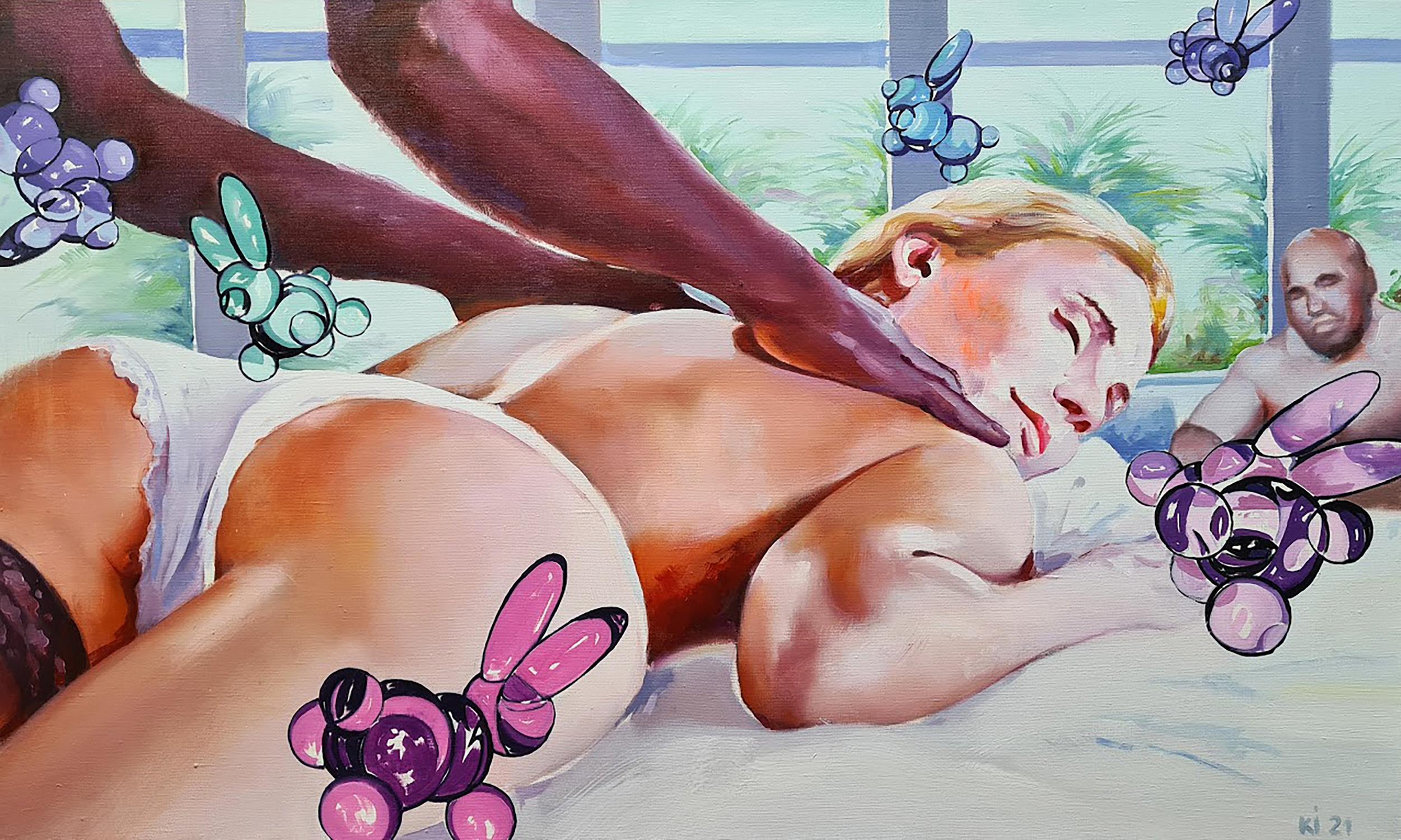 Oil painting Massage Igor Konovalov