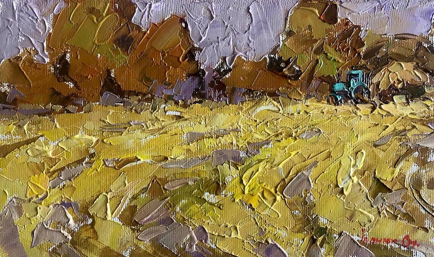 Oil painting Golden steppes Ivanyuk Alex