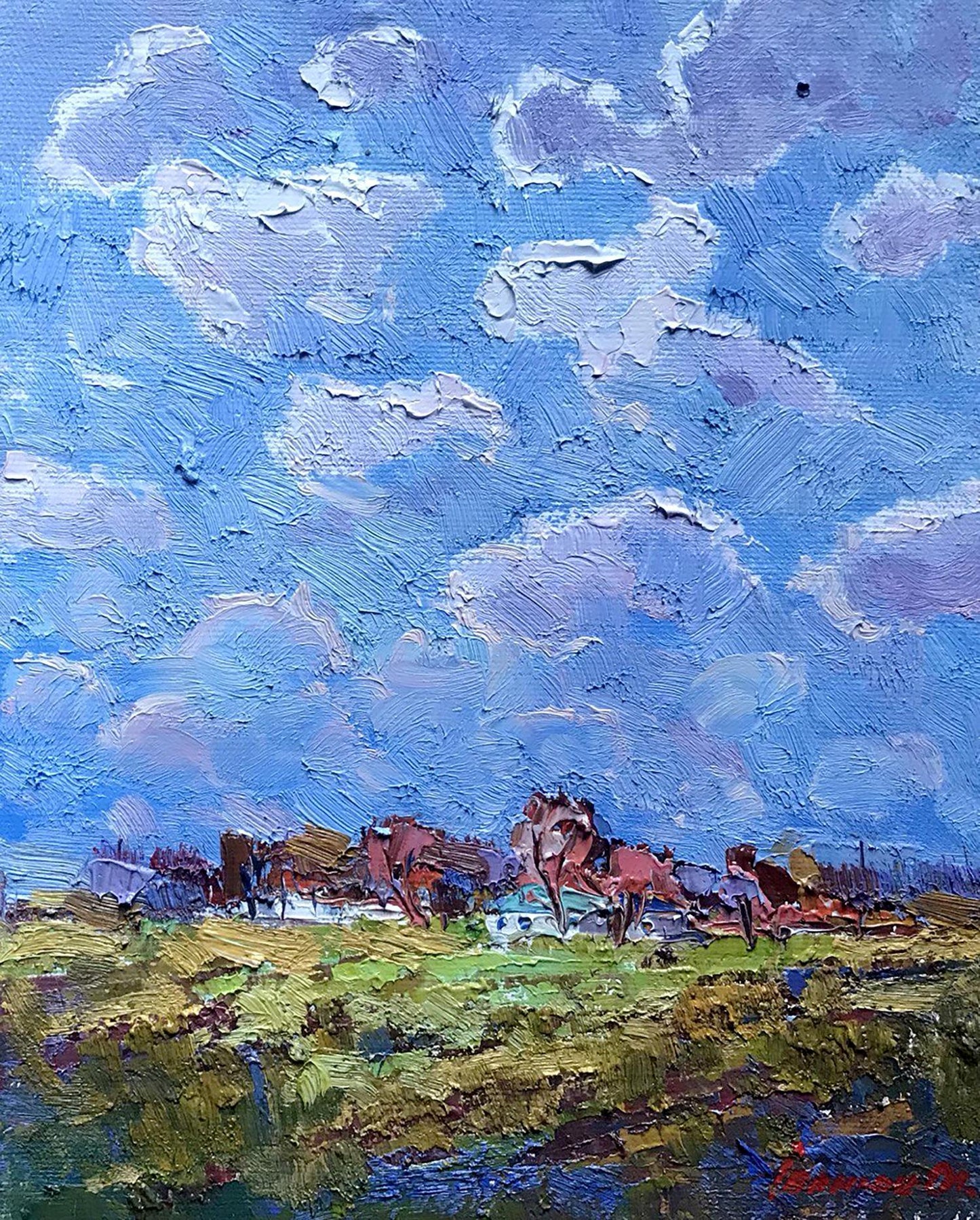 Oil painting Blue distance Ivanyuk Oksana