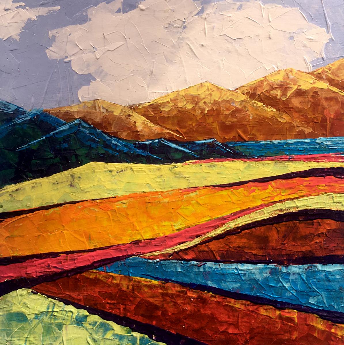 Oil painting Golden Mountains Amidst the Plains V. Zadorozhnya