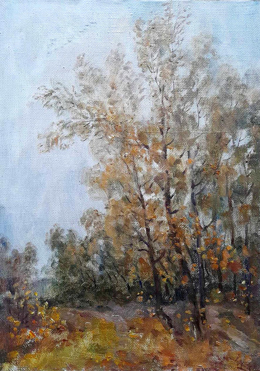Oil painting Autumn in the forest Kovalenko Ivan Mikhailovich