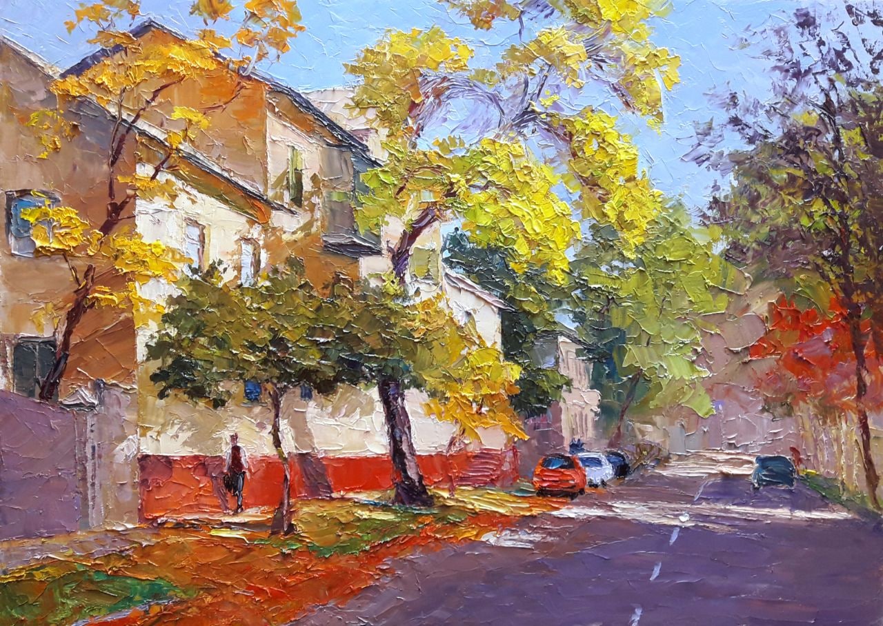 Oil painting Autumn in Kremenchuk Serdyuk Boris Petrovich