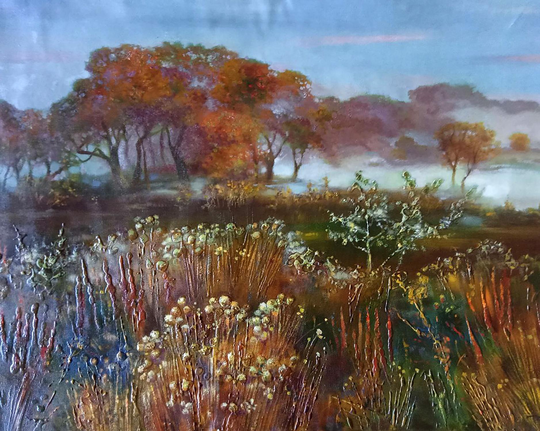 Abstract oil painting Autumn landscape Anatoly Borisovich Tarabanov