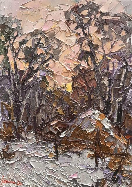 Oil painting on the edge of the forest Ivanyuk Alex