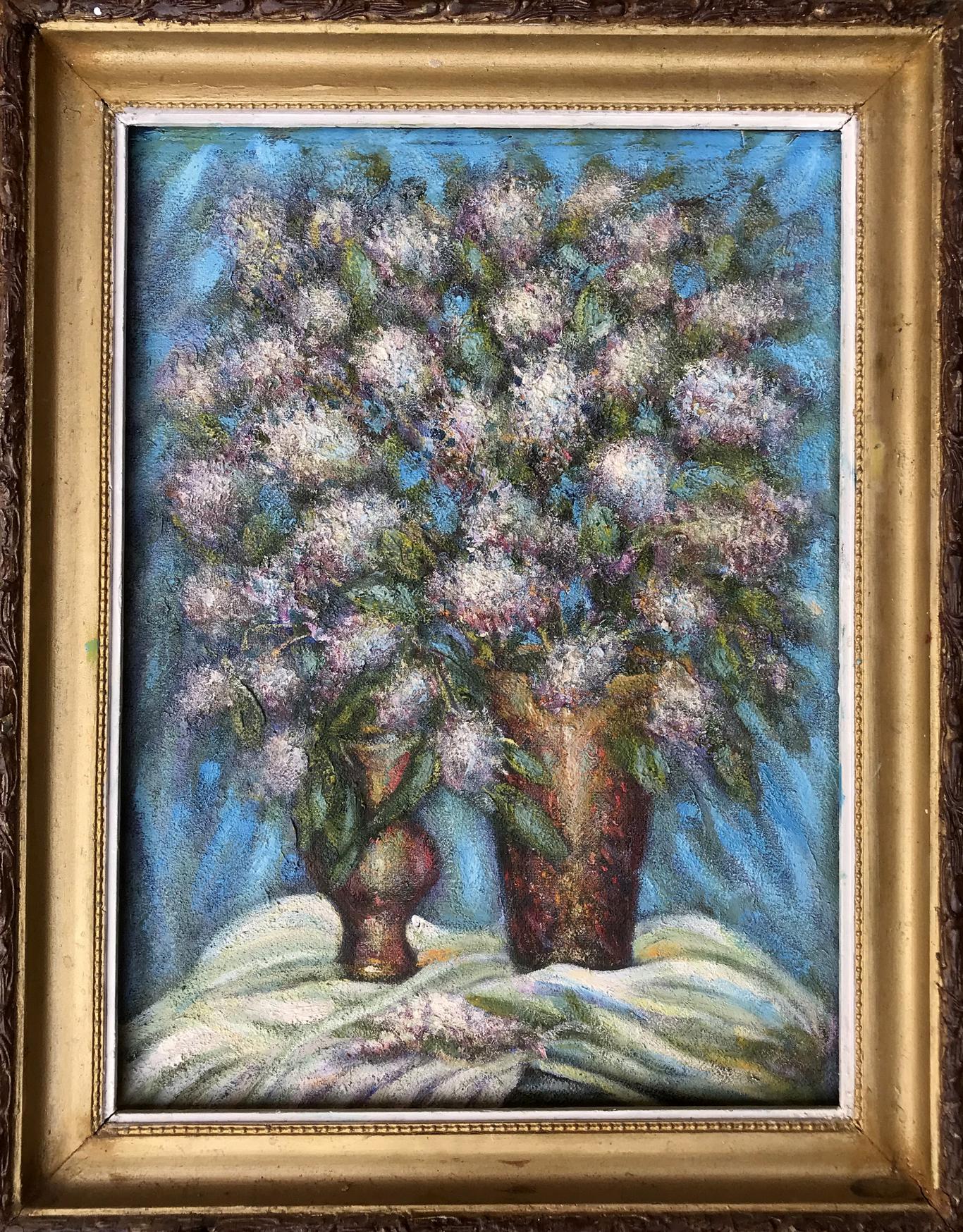 Oil painting Large bouquet of lilacs Ivan Shapoval