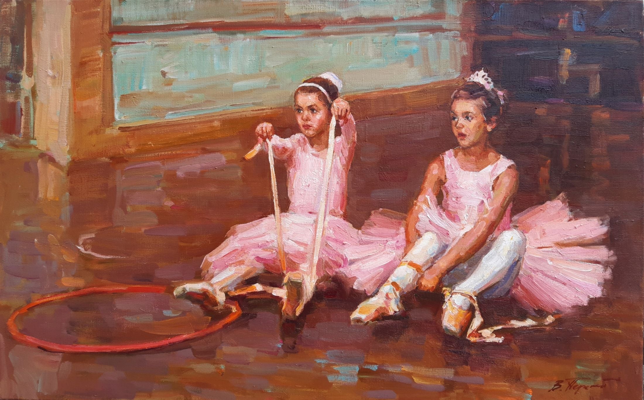 Oli painting Little ballerinas Pereta Vyacheslav