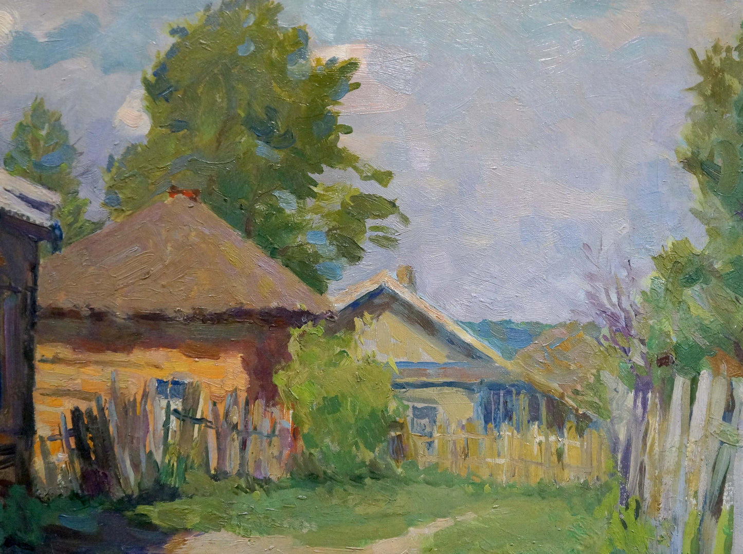 Oil painting Village landscape Pavlyuk Nikolay Artemovich