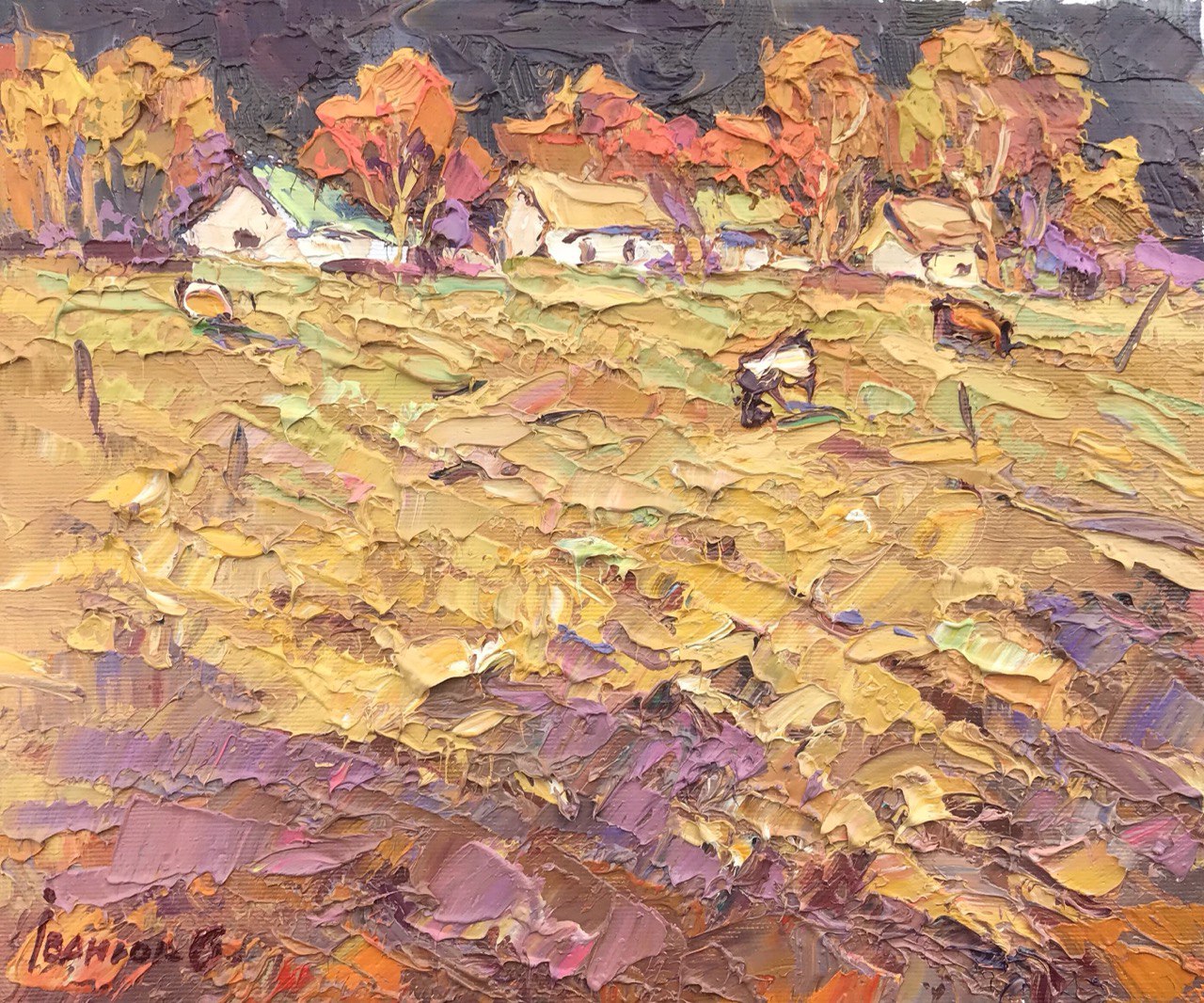 Oil painting In the pasture Ivanyuk Оksаnа