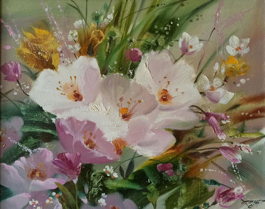 Oil painting Flowers Anatoly Borisovich Tarabanov