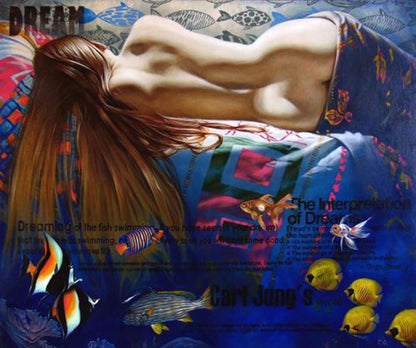 Oil painting The dream of a goldfish Goncharenko S.