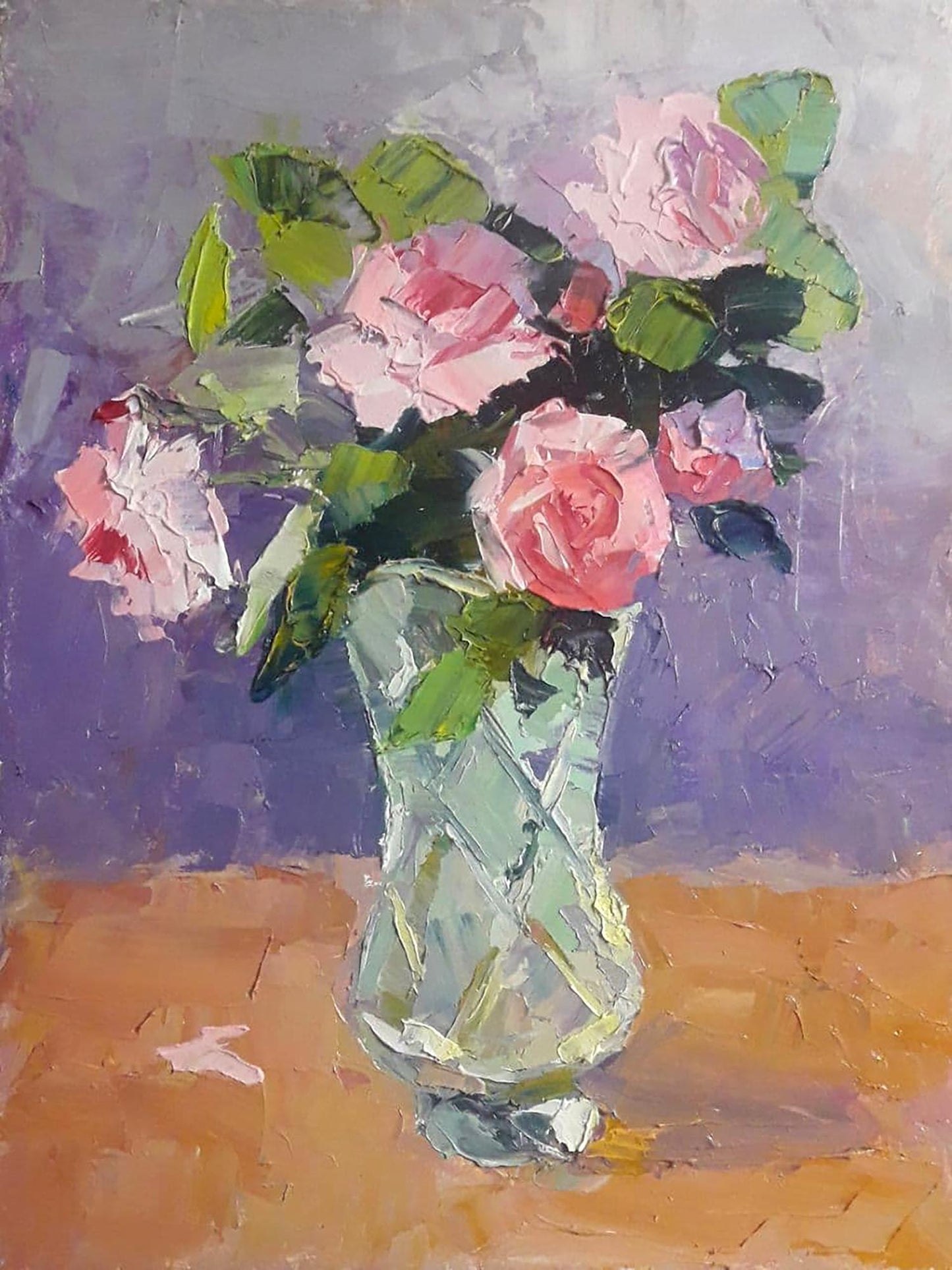 Oil painting Tea roses Serdyuk Boris Petrovich