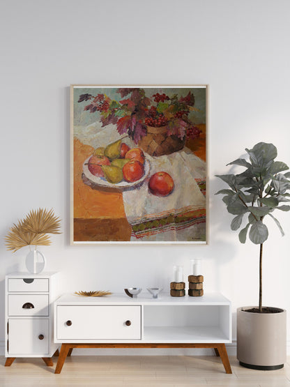 Oil painting Autumn still life