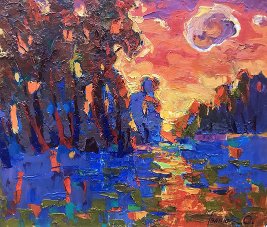 Oil painting Above the pond Ivanyuk Alex