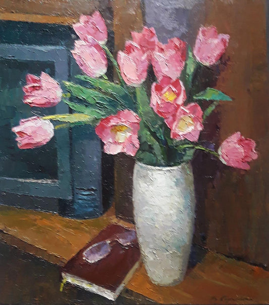 Oil painting A bouquet of tulips Serdyuk Boris Petrovich