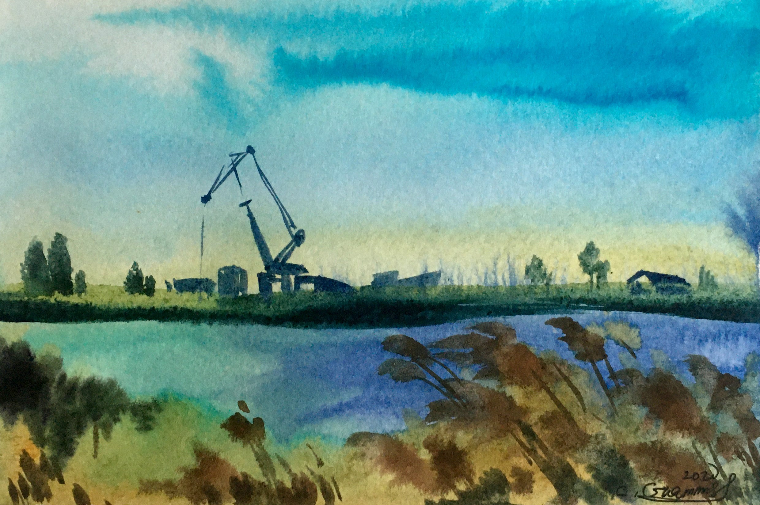 Watercolor painting Berdyansk Svetlana Gramm