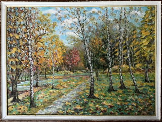 Oil Painting Golden Autumn Forest buy