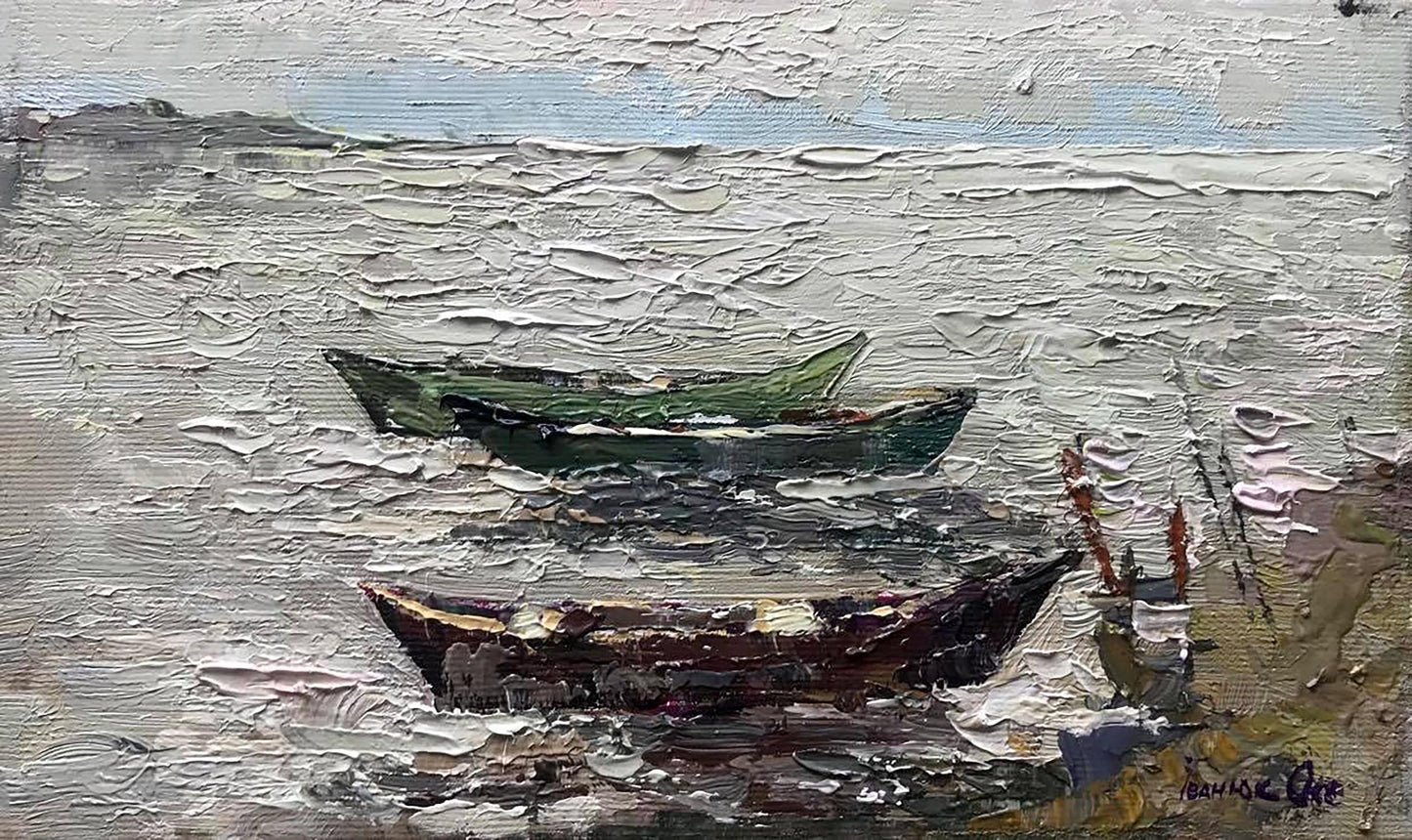 Oil painting Shore's edge Ivanyuk Oksana