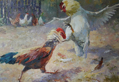 Oil painting Duel Serdyuk Boris Petrovich