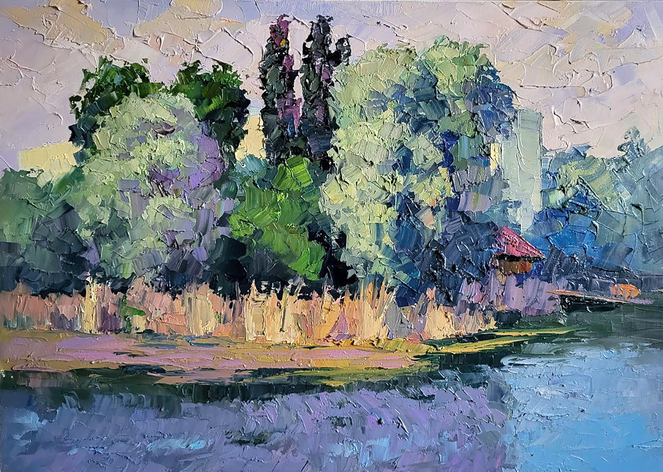 Oil painting By the river Serdyuk Boris Petrovich