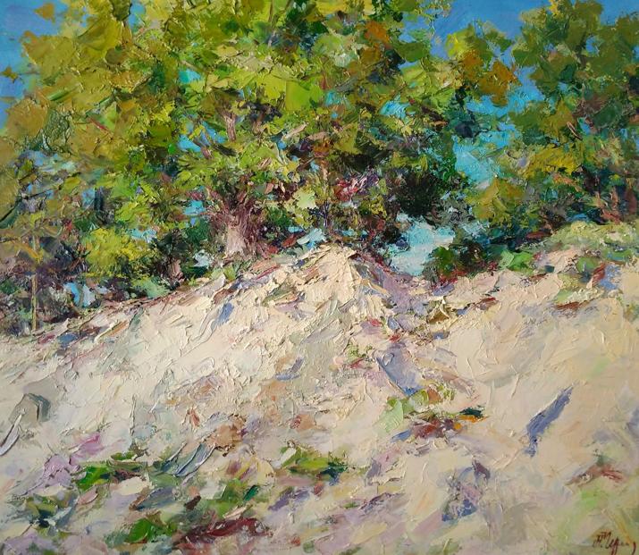 Oil painting Sunny hill Alexander Nikolaevich Cherednichenko