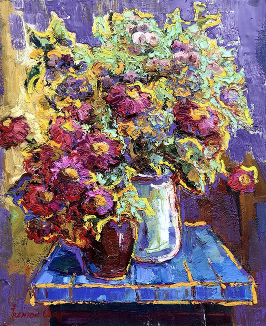 Oil painting Summer flowers Ivanyuk Oksana