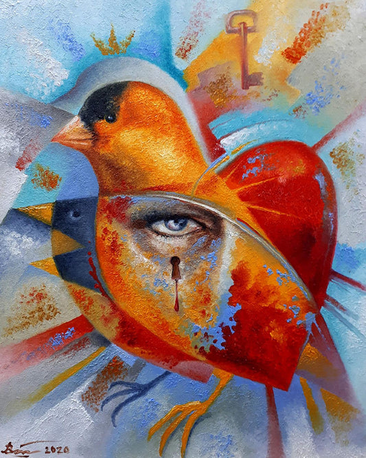 Oil painting The soul of a bird Sergey Voichenko