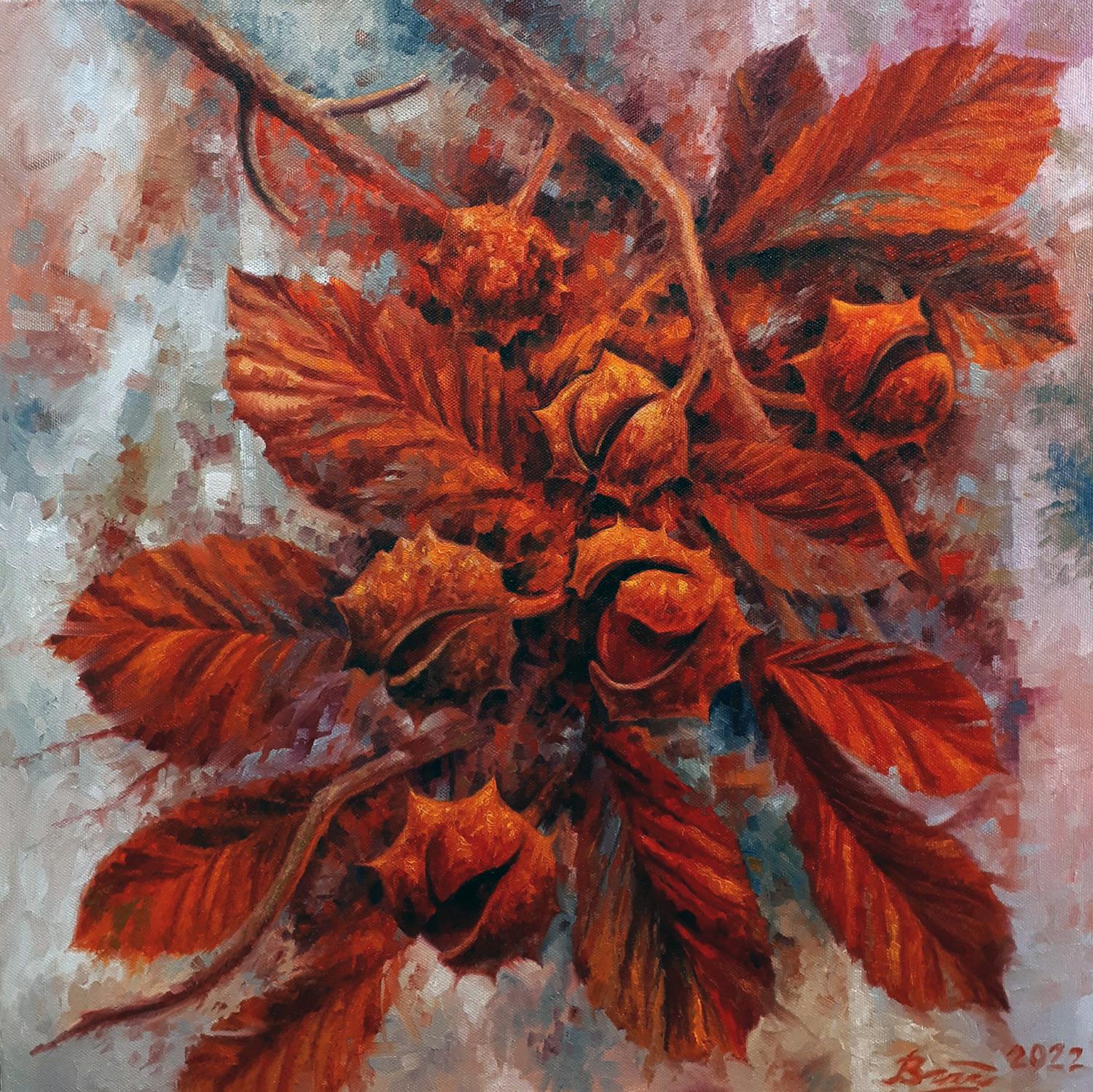 Oil painting Red chestnuts Sergey Voichenko