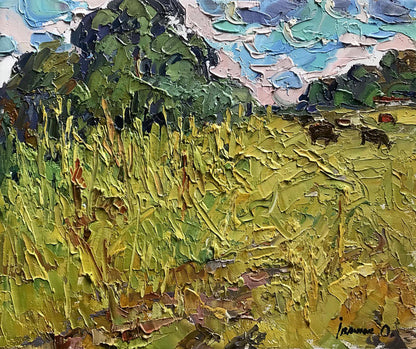 Oil painting Summer meadows Ivanyuk Alex