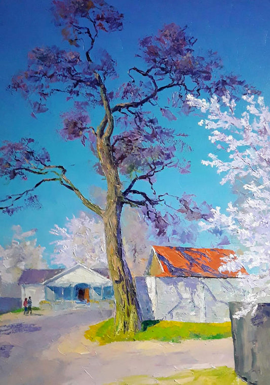 Oil painting Spring in the village Serdyuk Boris Petrovich