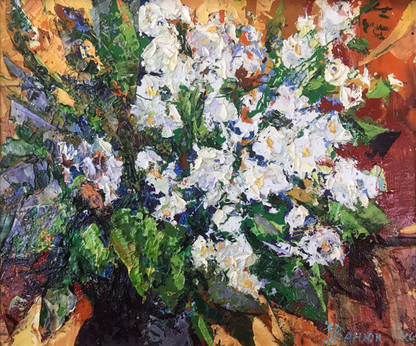 Oil painting flowers Ivanyuk Oksana