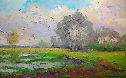 Oil painting Storks Serdyuk Boris Petrovich