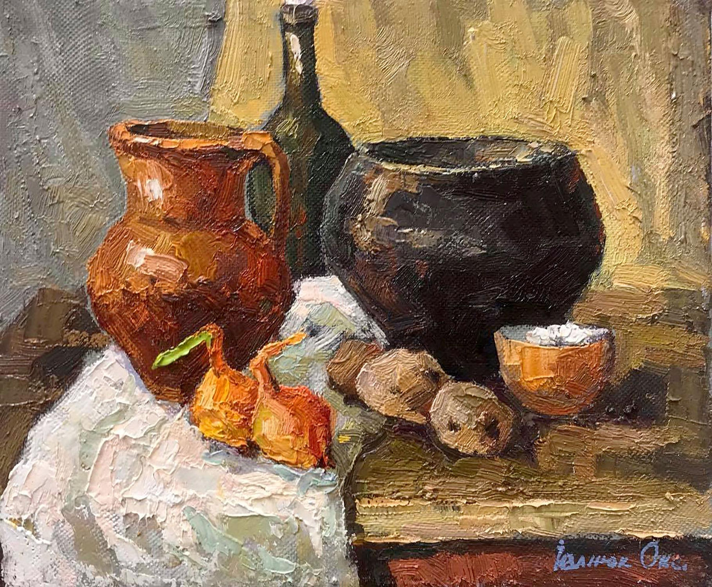 Oil painting Rural still life Ivanyuk Oksana