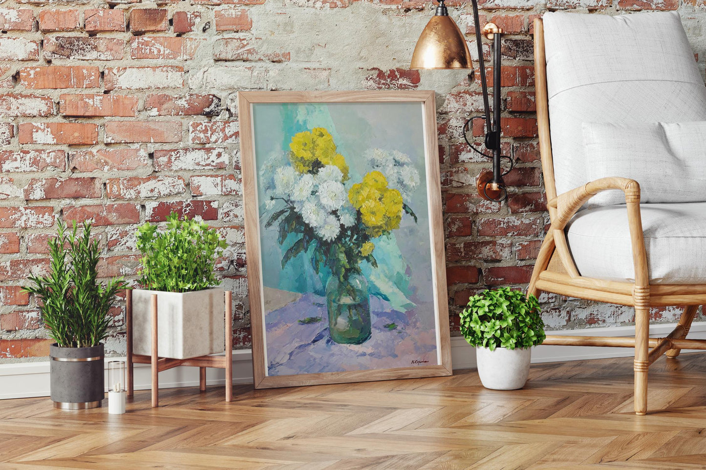 Oil painting Chrysanthemums Serdyuk Boris Petrovich №SERB 511