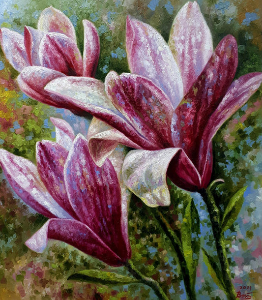 Oil painting Magnolia Sergey Voichenko