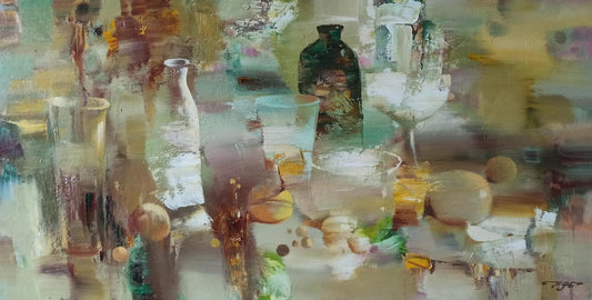 Abstract oil painting Bounty of the Table Anatoly Tarabanov