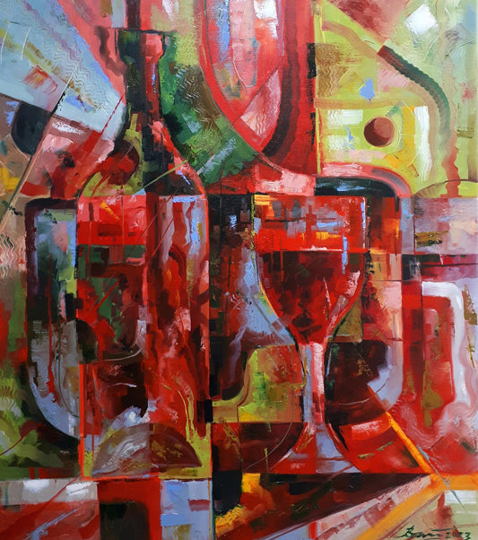 Oil painting Cherry wine Sergey Voichenko