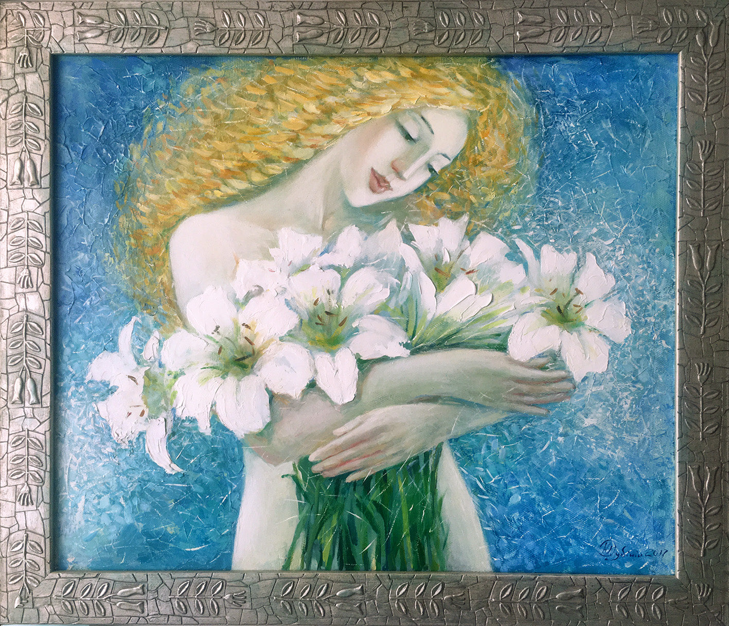 Oil painting Angel's day Dubinin Yurii