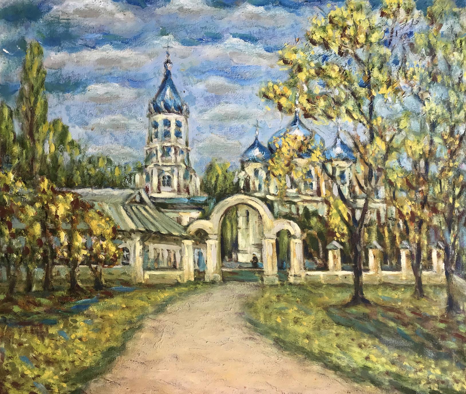 Oil painting Church of the Nativity of the Virgin in Bilopol region Shapoval Ivan Leontyevich