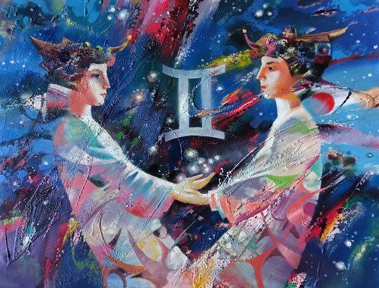 Abstract oil painting Gemini Anatoly Borisovich Tarabanov