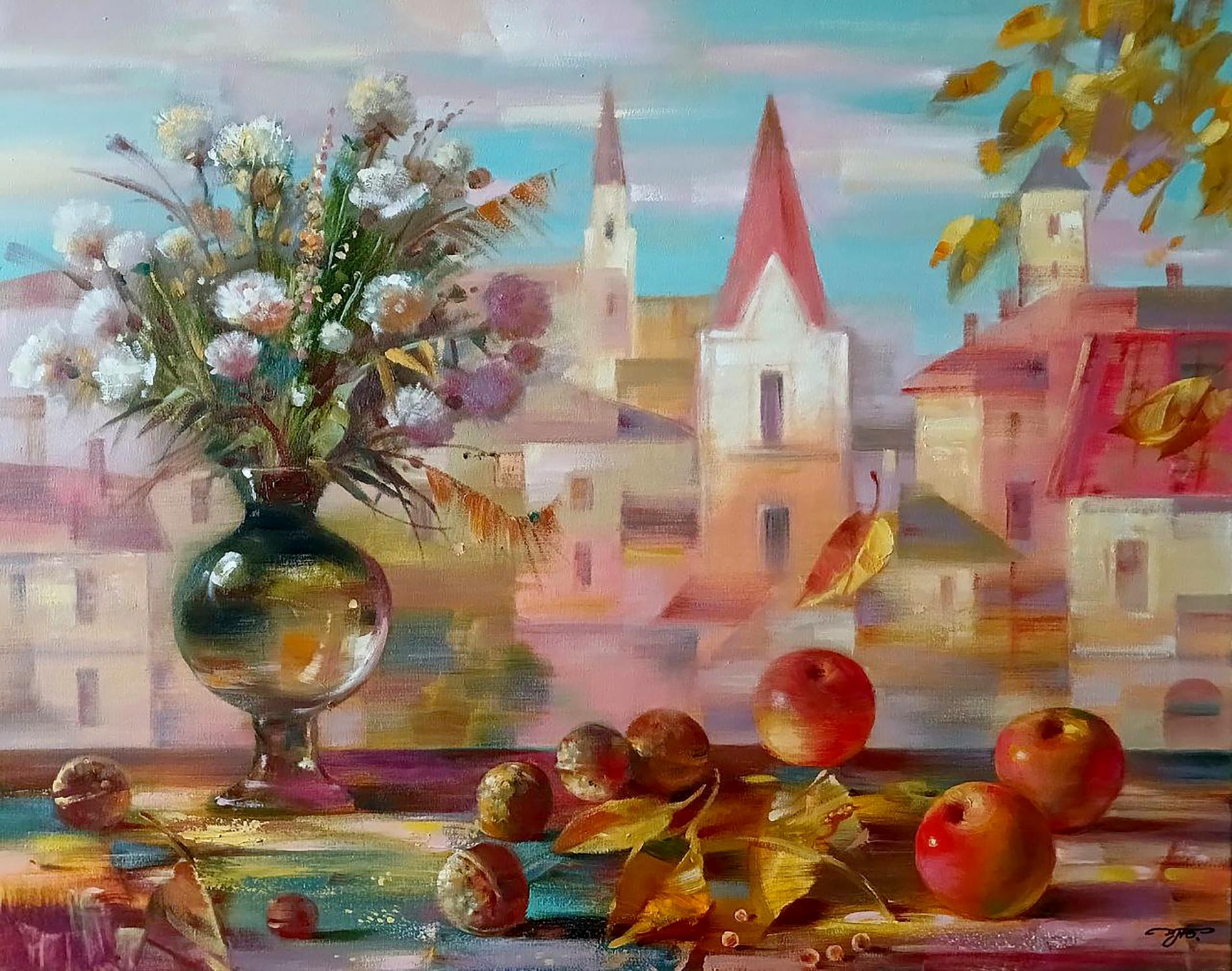 Abstract oil painting Warm autumn Anatoly Borisovich Tarabanov