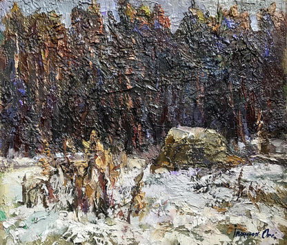 Oil painting Near the forest Ivanyuk Oksana